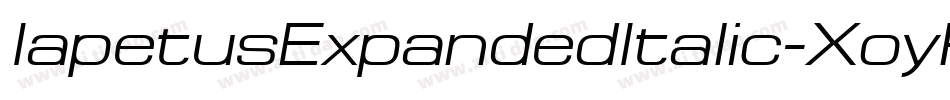 IapetusExpandedItalic-XoyP字体转换