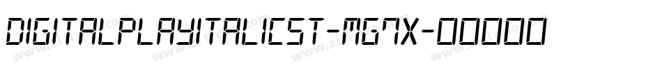 DigitalPlayItalicSt-mG7x字体转换