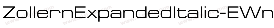 ZollernExpandedItalic-EWnj字体转换