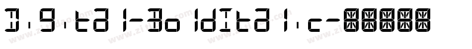 Digital-BoldItalic字体转换