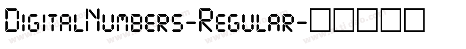 DigitalNumbers-Regular字体转换