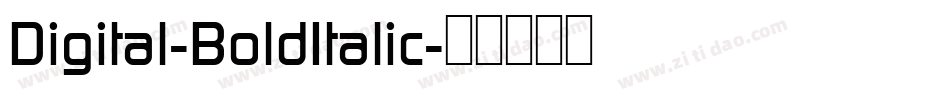 Digital-BoldItalic字体转换