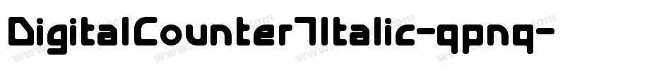 DigitalCounter7Italic-qpnq字体转换
