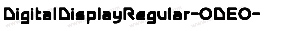 DigitalDisplayRegular-ODEO字体转换