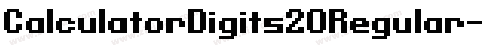 CalculatorDigits20Regular-84mA字体转换