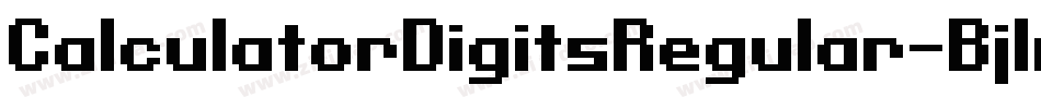 CalculatorDigitsRegular-Bjln字体转换