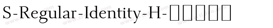 S-Regular-Identity-H字体转换
