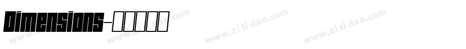 Dimensions字体转换