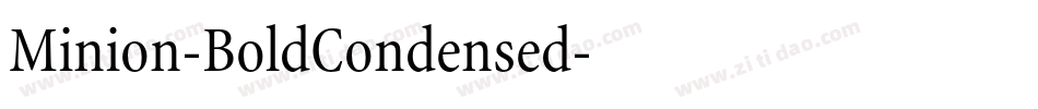 Minion-BoldCondensed字体转换