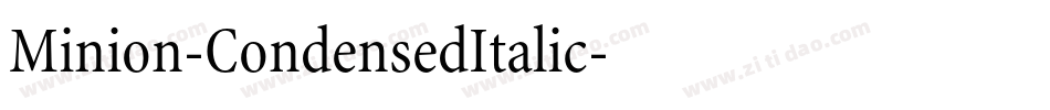 Minion-CondensedItalic字体转换