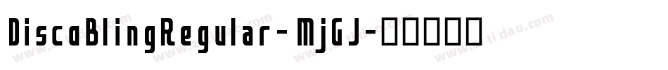 DiscoBlingRegular-MjGJ字体转换