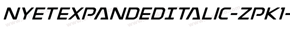 NyetExpandedItalic-zPK1字体转换