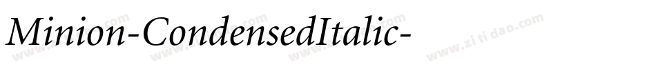 Minion-CondensedItalic字体转换
