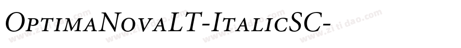 OptimaNovaLT-ItalicSC字体转换