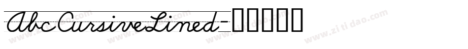 AbcCursiveLined字体转换