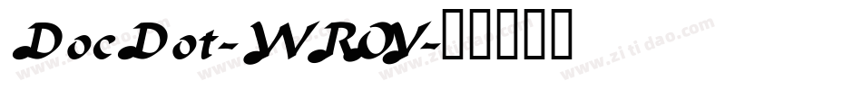 DocDot-WROV字体转换