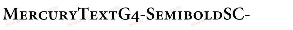MercuryTextG4-SemiboldSC字体转换