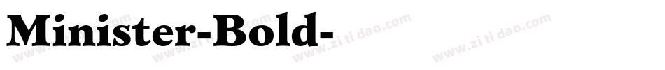 Minister-Bold字体转换