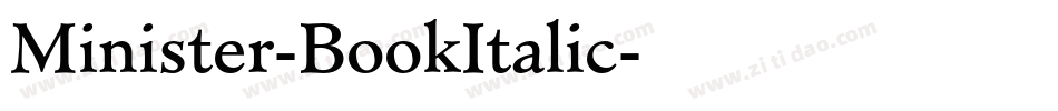 Minister-BookItalic字体转换