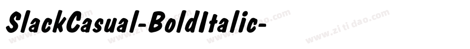 SlackCasual-BoldItalic字体转换