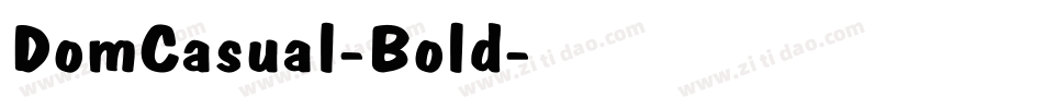 DomCasual-Bold字体转换