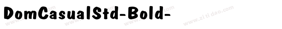 DomCasualStd-Bold字体转换