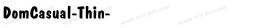 DomCasual-Thin字体转换