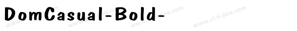 DomCasual-Bold字体转换