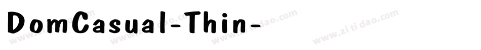 DomCasual-Thin字体转换