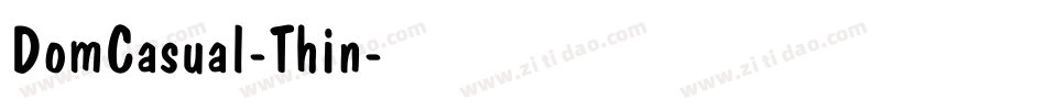 DomCasual-Thin字体转换
