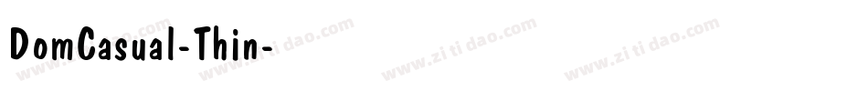 DomCasual-Thin字体转换