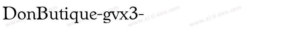 DonButique-gvx3字体转换