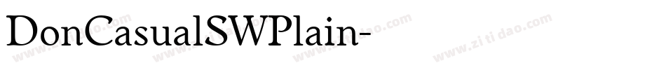 DonCasualSWPlain字体转换