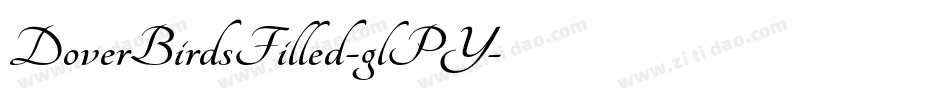 DoverBirdsFilled-glPY字体转换