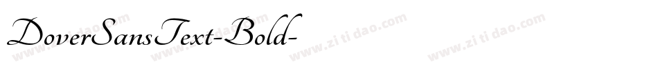 DoverSansText-Bold字体转换