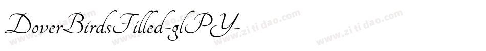 DoverBirdsFilled-glPY字体转换