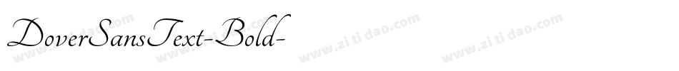 DoverSansText-Bold字体转换