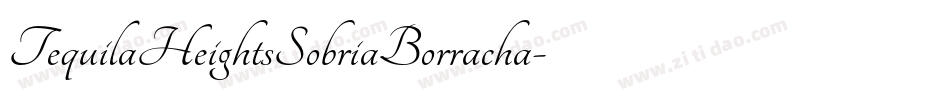 TequilaHeightsSobriaBorracha字体转换