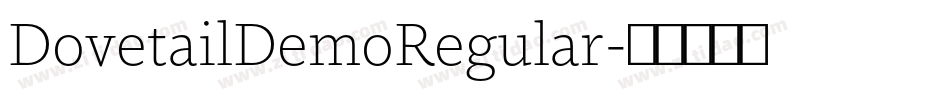 DovetailDemoRegular字体转换