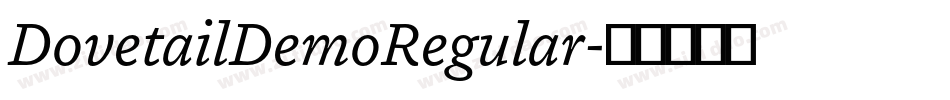 DovetailDemoRegular字体转换
