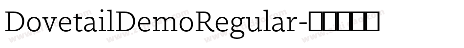 DovetailDemoRegular字体转换