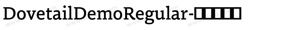 DovetailDemoRegular字体转换