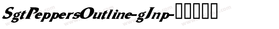 SgtPeppersOutline-gJnp字体转换