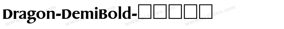Dragon-DemiBold字体转换