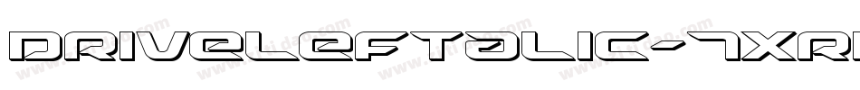 DriveLeftalic-7xrD字体转换