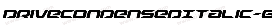 DriveCondensedItalic-8paA字体转换
