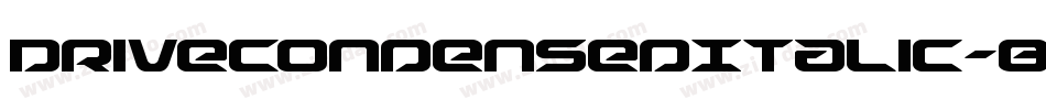 DriveCondensedItalic-8paA字体转换