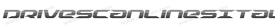 DriveScanlinesItalic-dzx7字体转换
