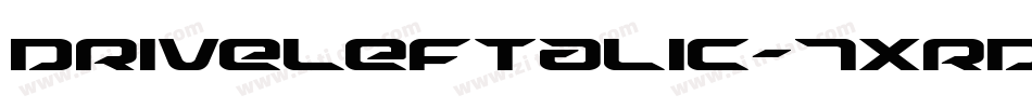 DriveLeftalic-7xrD字体转换