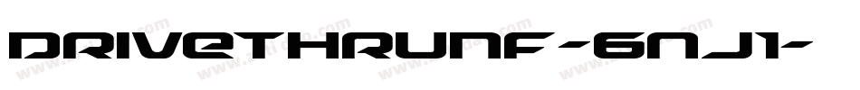 DriveThruNf-6nj1字体转换